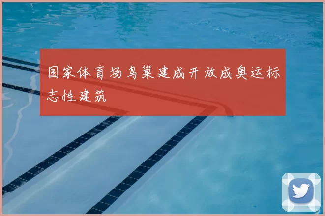 国家体育场鸟巢建成开放成奥运标志性建筑